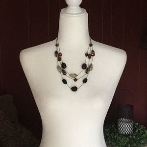 Earth tone gem necklace